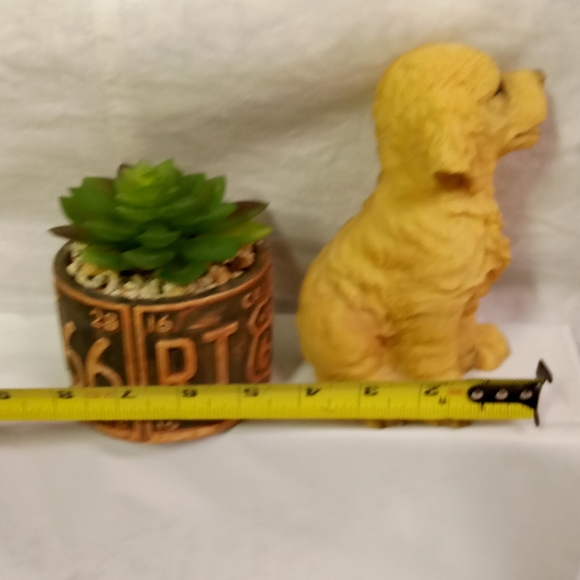 💕2 Old East Main Puppy Dog Figurine &  Planter ,Porcelain Ceramic Window Shelf - Picture 4 of 5